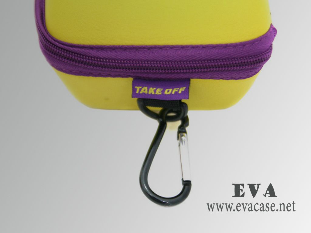 TAKE OFF EVA ski goggle travel hard case with fabric label