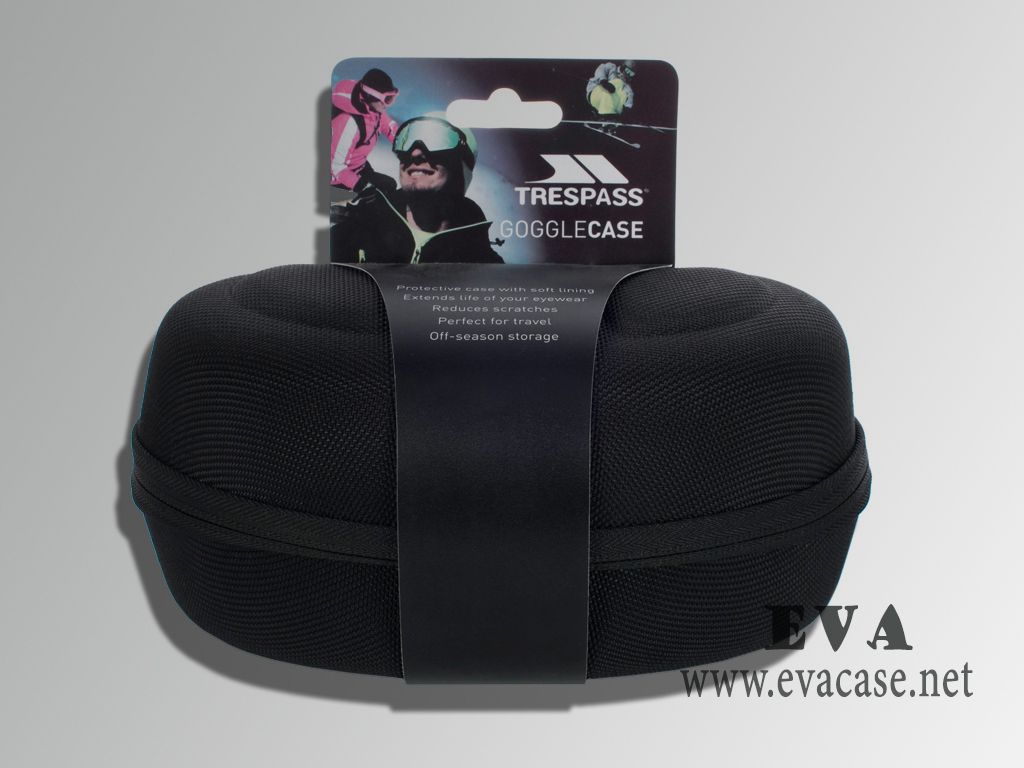 TRESPASS hard snow goggle protector case front view