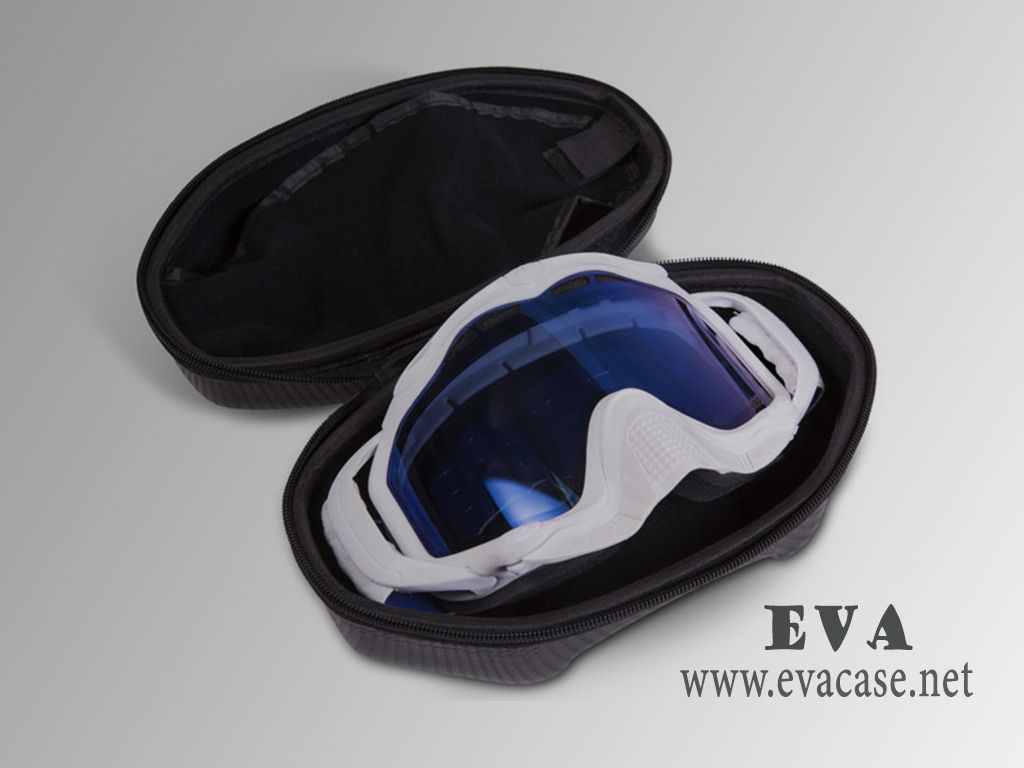 509 Universal rigid and durable hard snowboard goggle holder case zipper closure