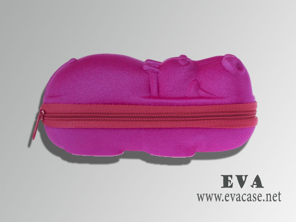SUNPROOF molded EVA swim goggle sunglasses case with lycra coated
