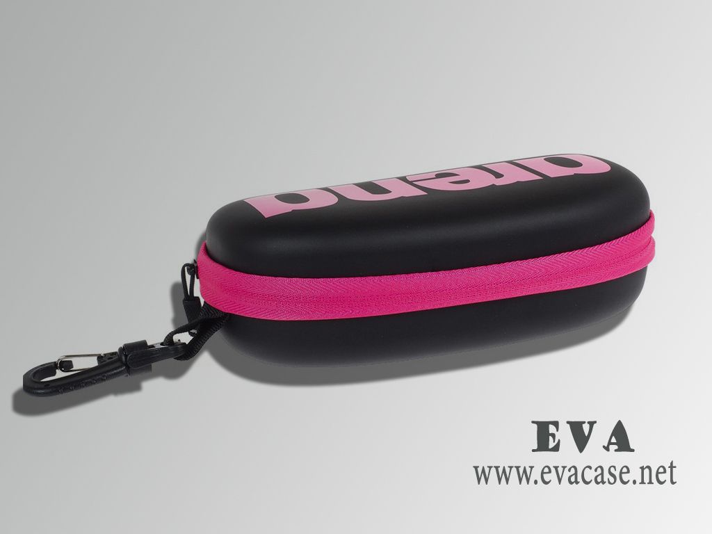 ARENA EVA swim goggle organizer case in rose pink zipper