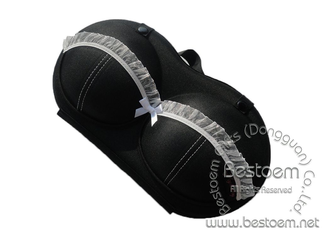 Classic black bra bag for travel medium size wholesale