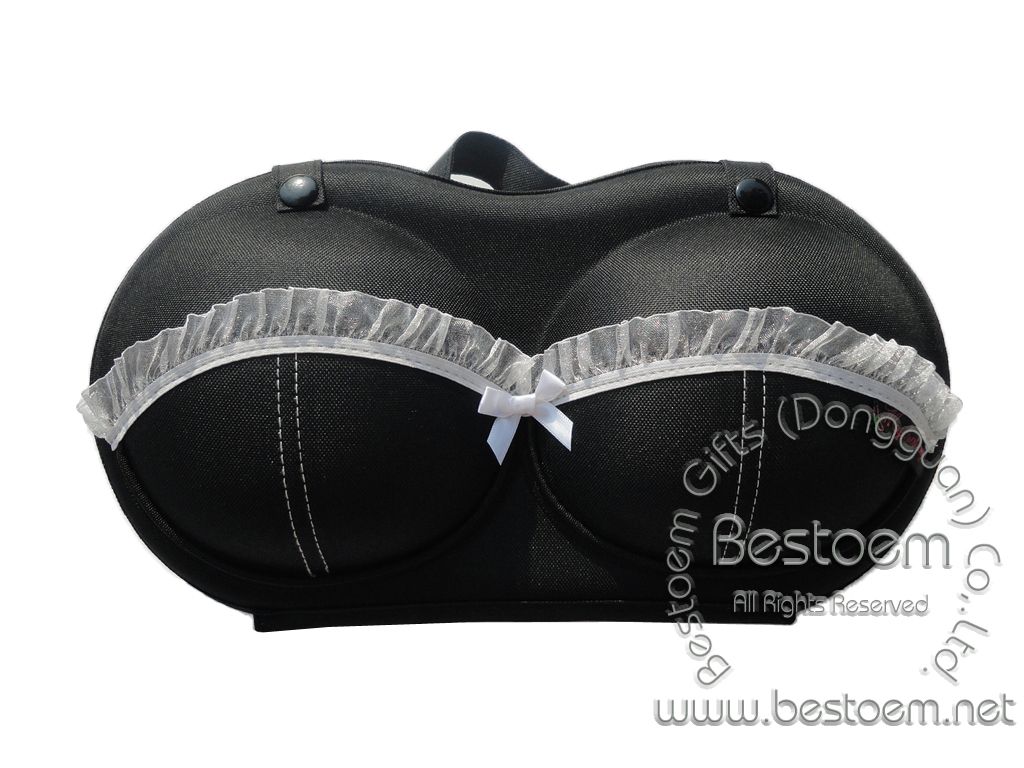 Classic black bra bag for travel size chart
