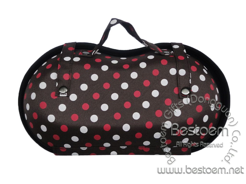 Regular bra bag travel case back view