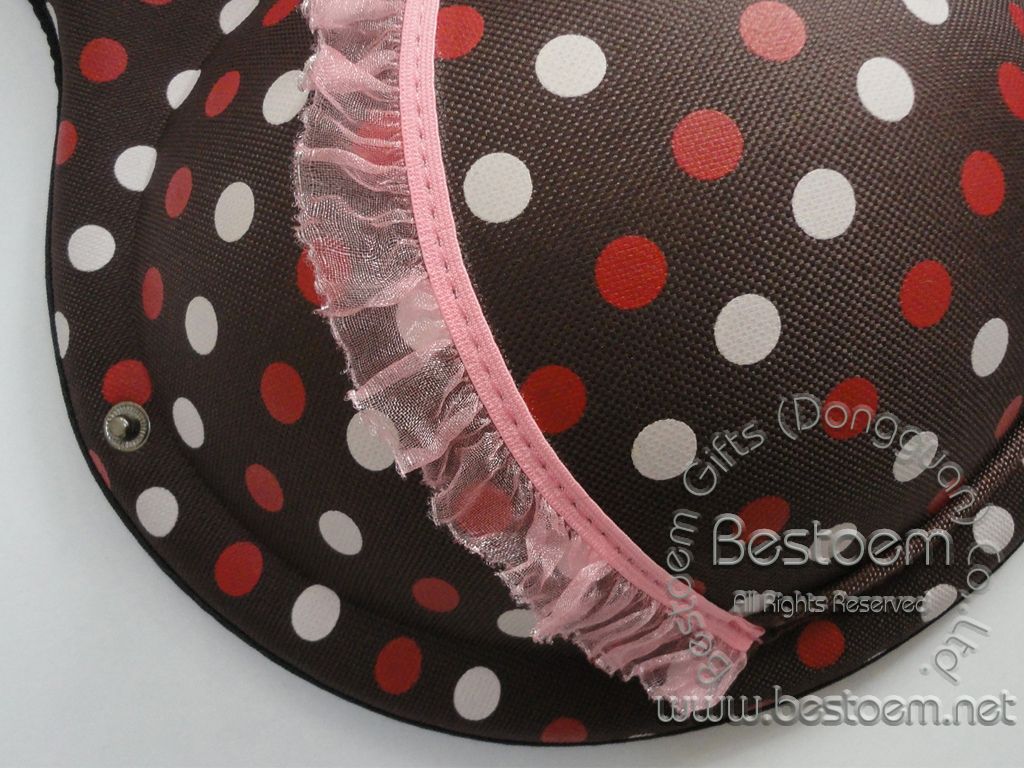 Big bra cup case with pink lace for decoration