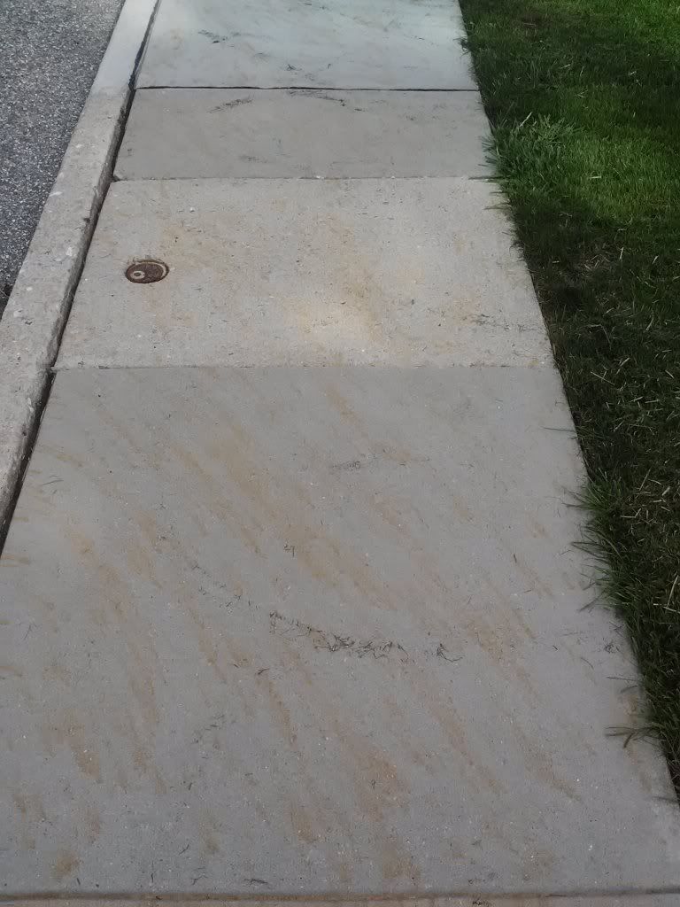 Rust stains on Mechanicsburg PA Concrete