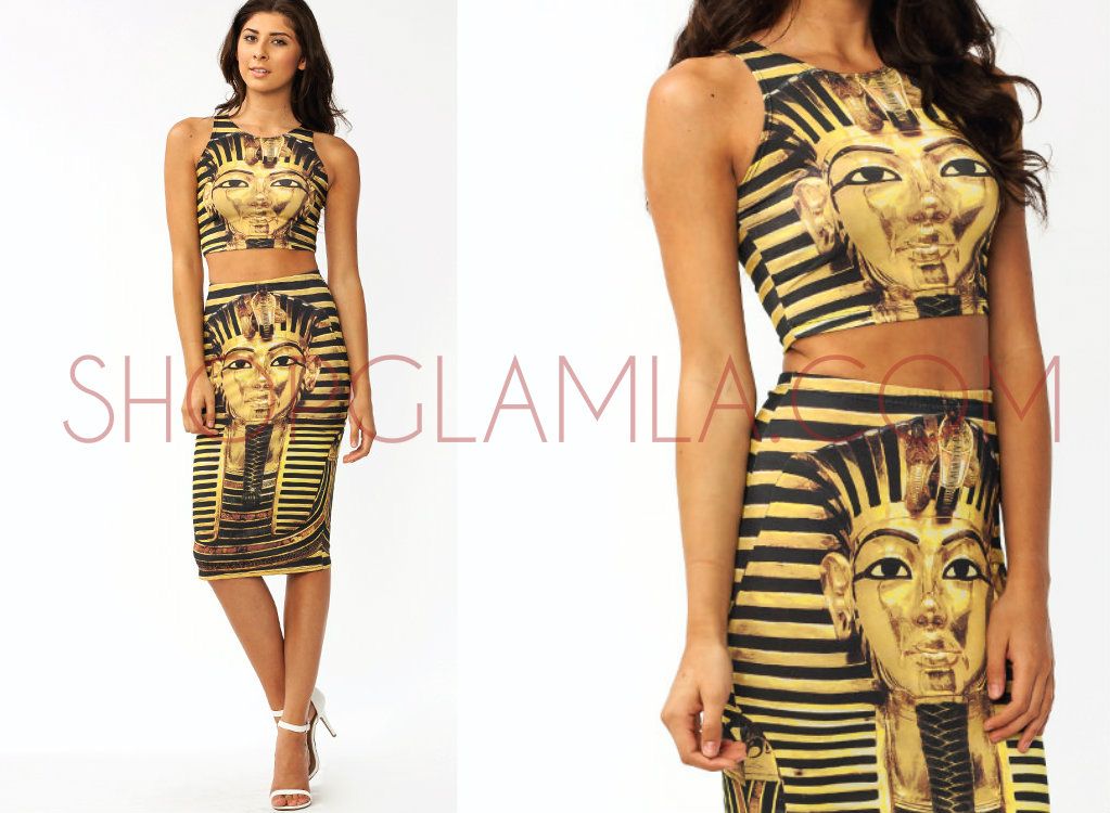 Pharaoh Egyptian Egypt Print Queen Pencil Midi Skirt only M eBay
