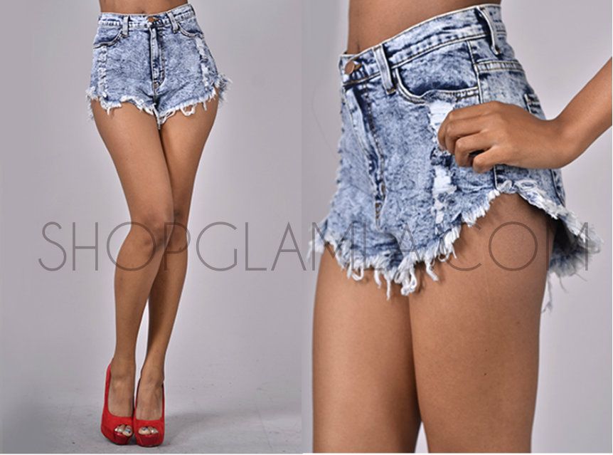 High Waisted Cut Off Jeans | Bbg Clothing