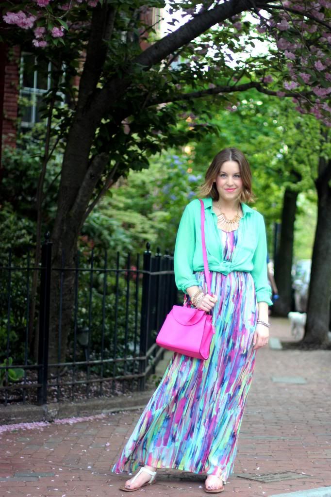 style tab, fashion blogger, boston blogger, BB Dakota rayna maxi dress