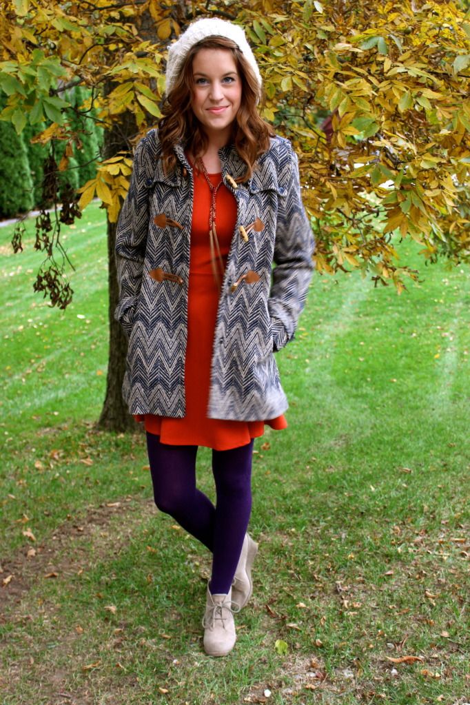 blogger, chevron coat, toggle coat, style tab