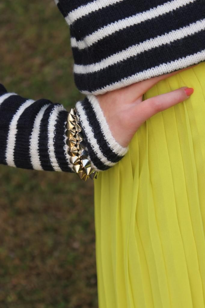 spike bracelets, arm party, blogger