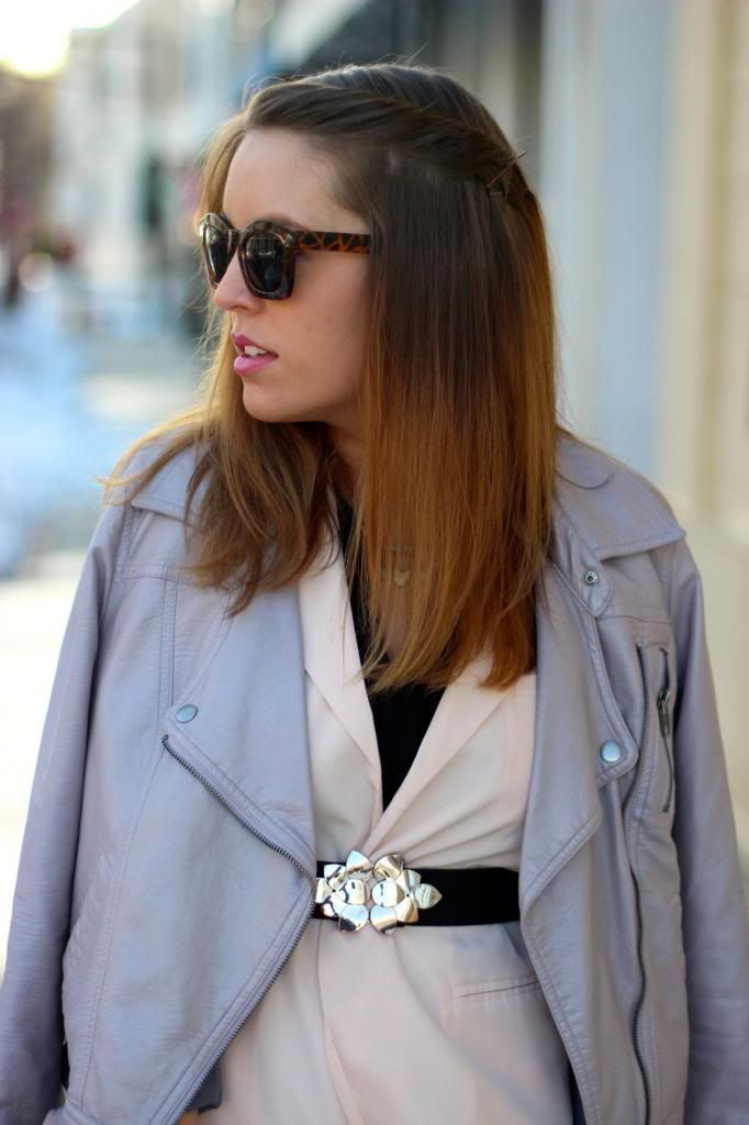 fashion, style tab, blogger, how to wear pastels, tortoise shell sunglasses, ombre hair,