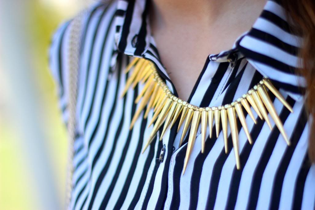 spike necklace, zad, style tab, fashion