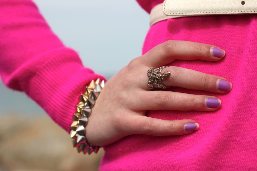 starfish ring, spike bracelets, style tab, accessories,