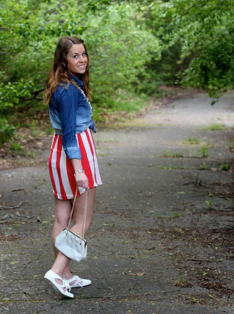 chambray, stripes, red white and blue, fashion, memorial day, style tab, boston blogger