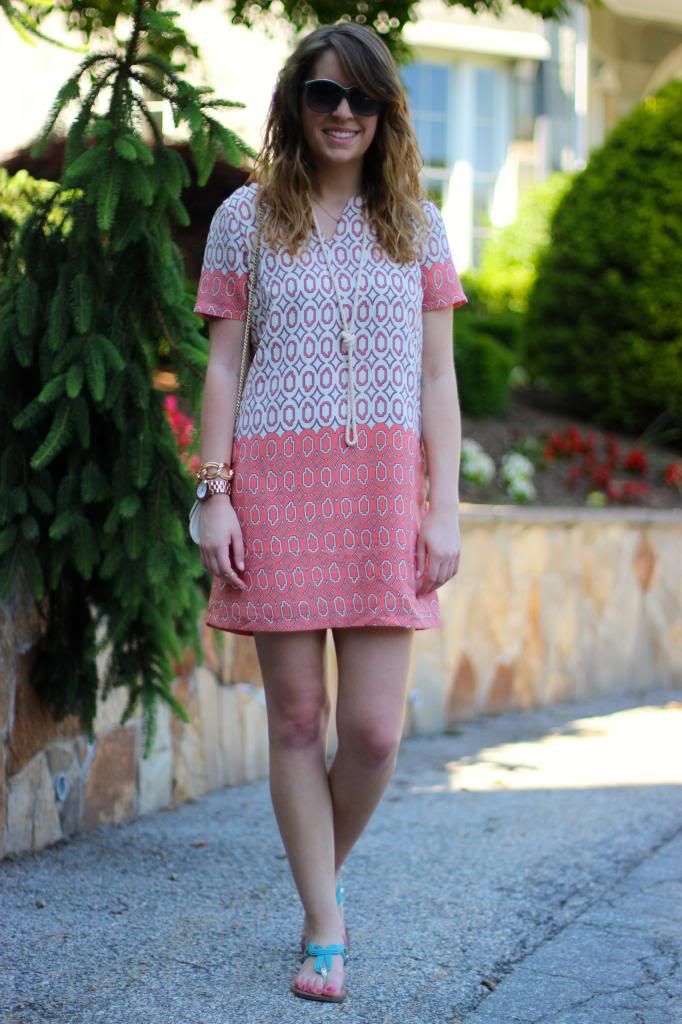 style tab, preppy, print, shift dress, summer, outfit, the fashion truck, boston blogger, fashion, how to wear