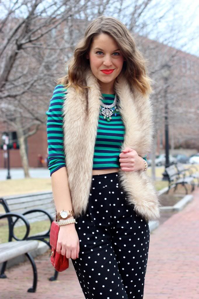 style tab, fashion blogger, boston blogger, mixed prints, stripes, polka dots