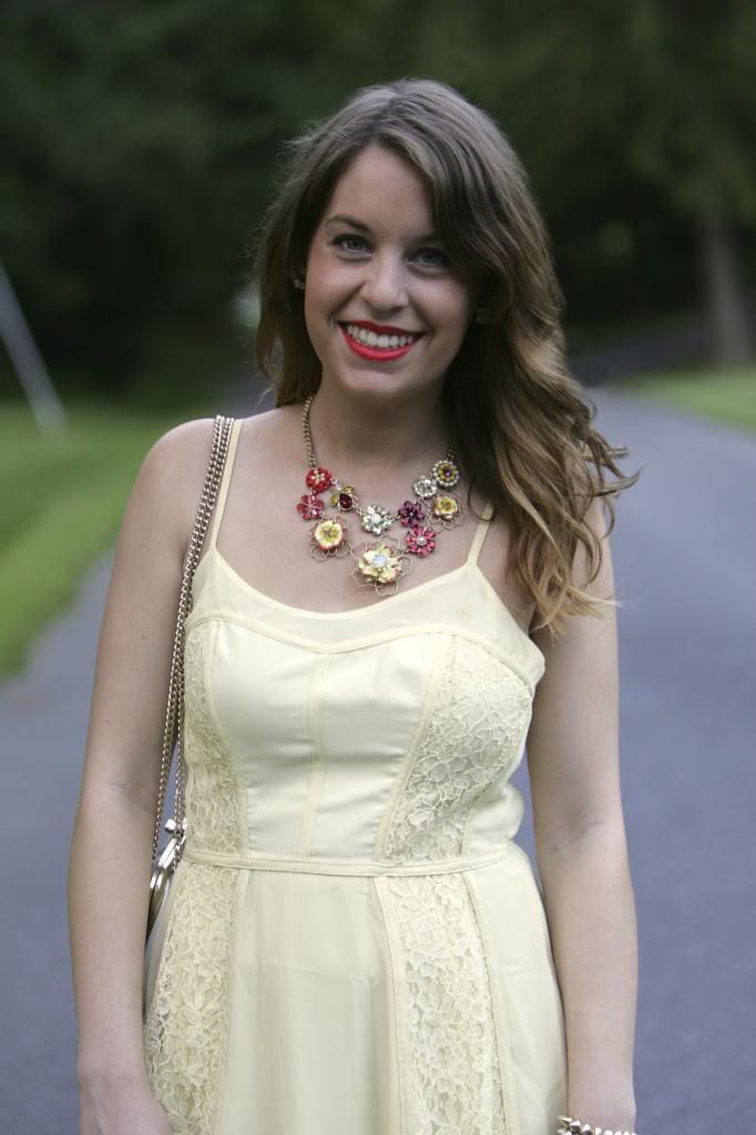 style tab, statement necklace, Chloe + Isabel, fashion blogger, graduation style, sundress, Lauren Conrad, Kohl's, summer outfit, fashion,