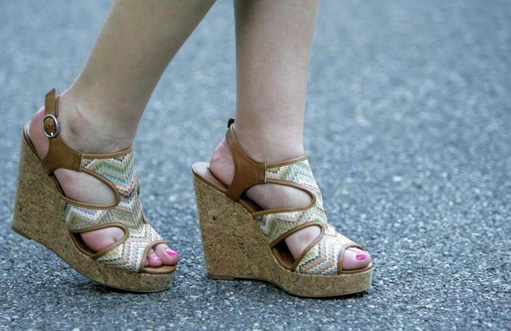 lucky brand, wedges, cork, summer, style tab, shoes
