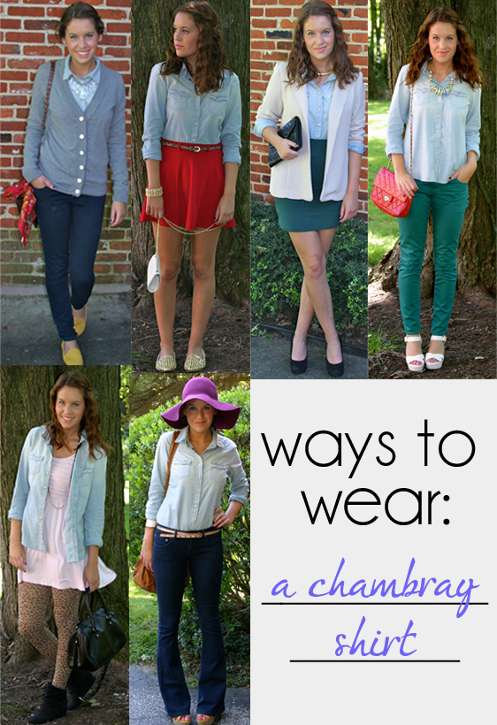 ways to wear, chambray, chambray shirt, American Eagle, how to wear,