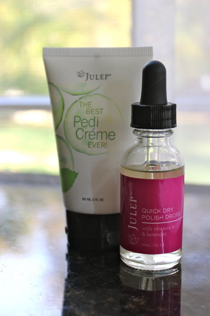 julep, pedicure creme, nail polish, drying drops