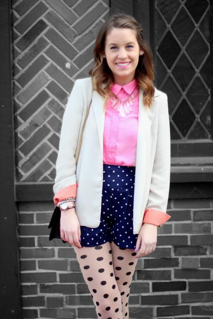 style tab, fashion, personal style, polka dots, how to wear a blazer