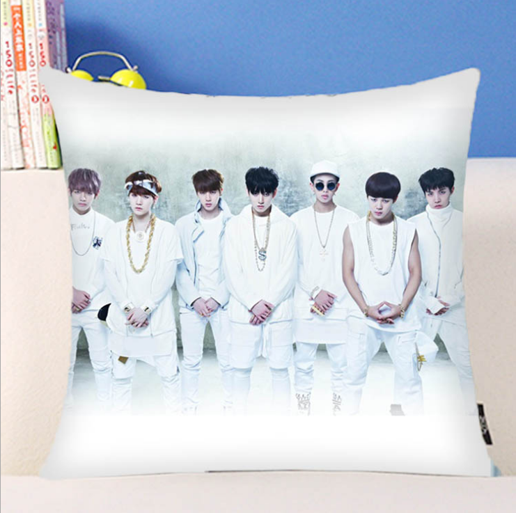 KPOP BTS Pillow Bangtan Boys Throw Hold Pillow Bolster Sofa Cushion