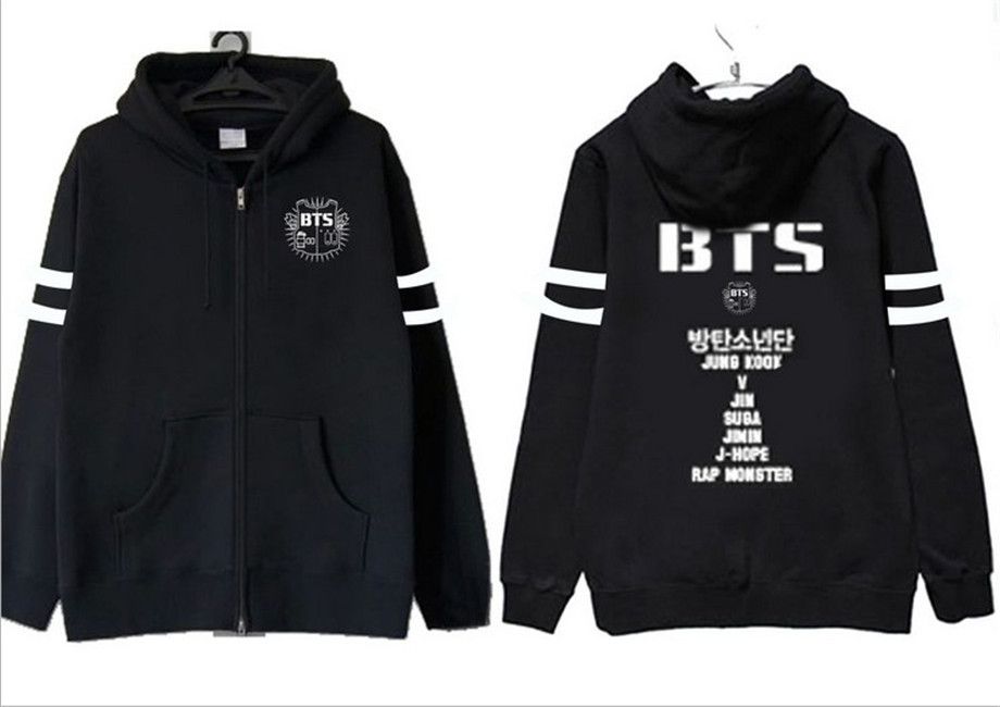 kpop bts zipper sweatershirt bangtan boys coat unisex kpop bts zipper sweatershirt bangtan boys coat unisex