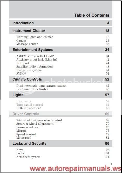 2010 Ford escape hybrid owners manual